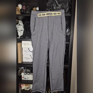 Lululemon Athletica Size Large Grey Joggers Sweat Pant Track Pants Zipper Pocket